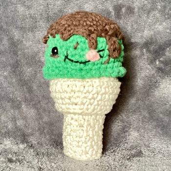 Ice cream with cake cone
